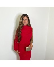 VESTIDO CAPA ROJO