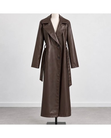 GABARDINA EFECTO PIEL CHOCO