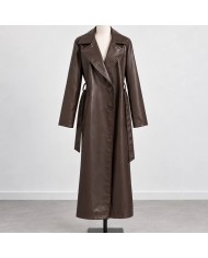 GABARDINA EFECTO PIEL CHOCO