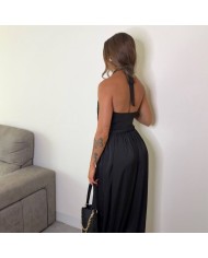 BODY ENCAJE ESCOTE FLUIDO NEGRO