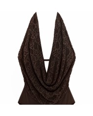 BODY ENCAJE ESCOTE FLUIDO CHOCO