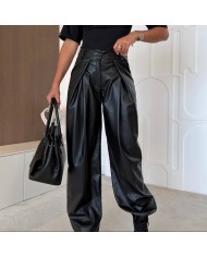 PANTALÓN CAMPANA PINZAS NEGRO