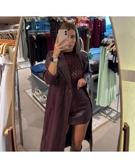 TOP ENCAJE TRANSPARENCIAS BURDEOS
