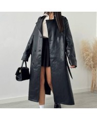 GABARDINA EFECTO PIEL NEGRA