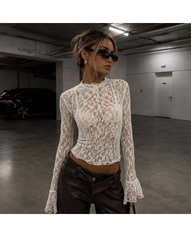 TOP ENCAJE TRANSPARENCIAS BLANCO