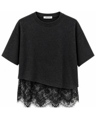 BLUSA ENCAJE NEGRA