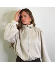 CHAQUETA ANTELINA CREMA