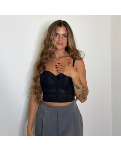 CORSET TUL NEGRO
