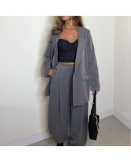 PANTALÓN TRAJE PUÑO GRIS