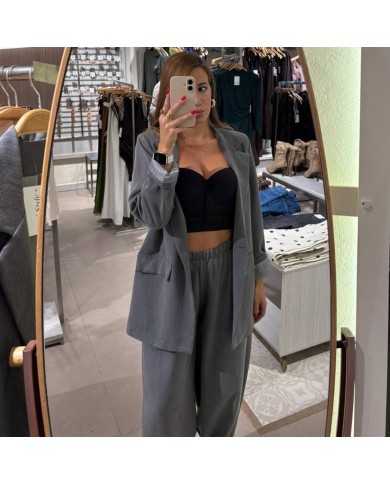 PANTALÓN TRAJE PUÑO LAZO GRIS