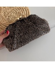 BOLSO EVENTO CHOCO CON DORADO
