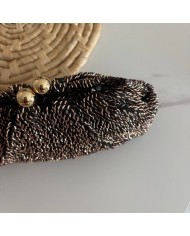 BOLSO EVENTO CHOCO CON DORADO