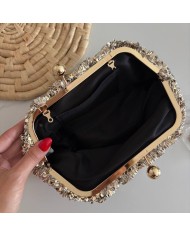 BOLSO EVENTO LENTEJUELAS DORADO