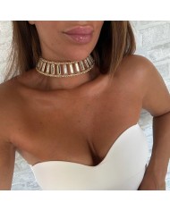 CHOKER ESPEJOS DORADO
