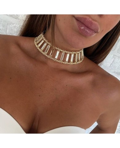 CHOKER ESPEJOS DORADO