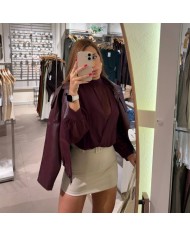 FALDA PANTALÓN CINTURÓN CREMA