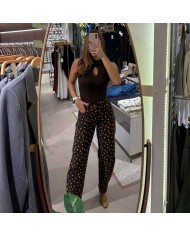 PANTALÓN LUNARES CHOCO