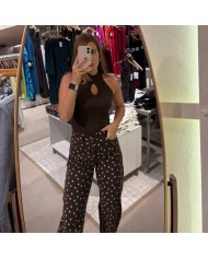 PANTALÓN LUNARES CHOCO