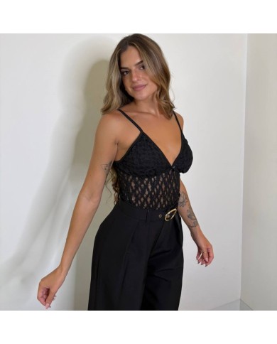 PANTALÓN TRAJE CINTURÓN NEGRO
