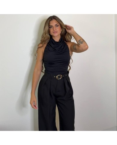 PANTALÓN TRAJE CINTURÓN NEGRO