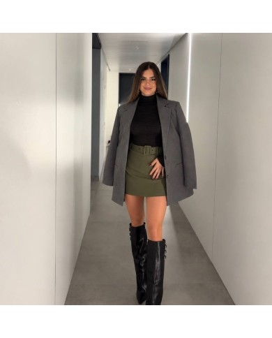 FALDA PANTALÓN CINTURÓN VERDE MILITAR