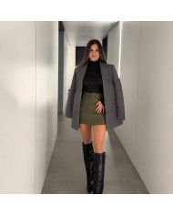 FALDA PANTALÓN CINTURÓN VERDE MILITAR
