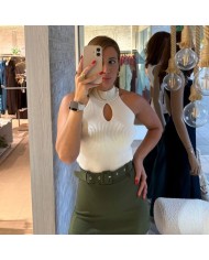 FALDA PANTALÓN CINTURÓN VERDE MILITAR