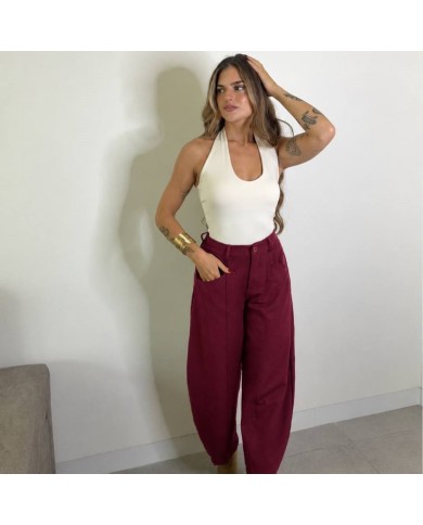 PANTALÓN BOLSILLOS VINO
