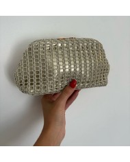 BOLSO EVENTO CALADO DORADO