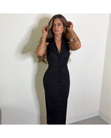 VESTIDO SOLAPA NEGRO