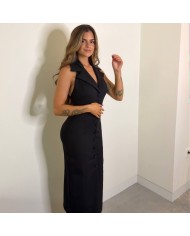 VESTIDO SOLAPA NEGRO