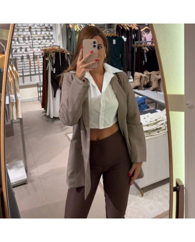 BLAZER LARGA TAUPÉ