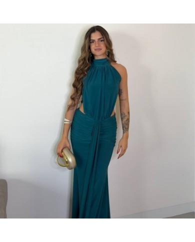 VESTIDO ELVIRA PETRÓLEO