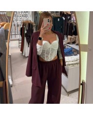 BLAZER LARGA BURDEOS