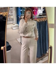 CONJUNTO DEPORTIVO DOBLE BOTONADURA BEIGE