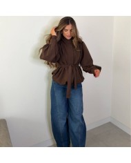 CHAQUETA GLOBO CHOCO