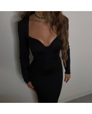 VESTIDO ESCOTE CORAZÓN NEGRO