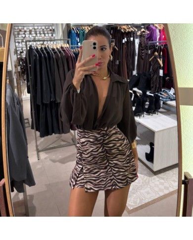 FALDA PANTALÓN ZEBRA CHOCO