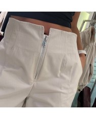 PANTALÓN CREMALLERA BEIGE