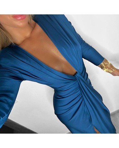 VESTIDO NUDO MANGA PETRÓLEO