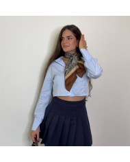 CAMISA CROPPED CELESTE