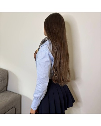 CAMISA CROPPED CELESTE
