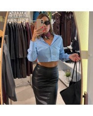 CAMISA CROPPED CELESTE