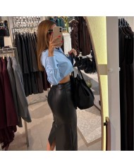 CAMISA CROPPED CELESTE