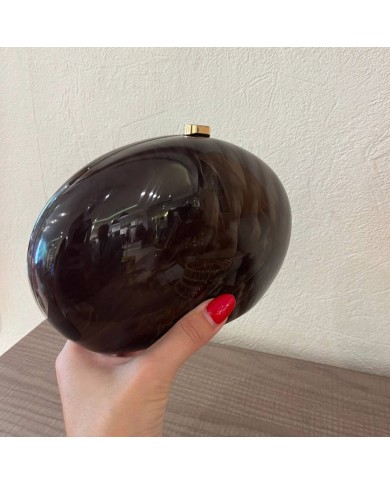 BOLSO EFECTO NÁCAR CHOCO