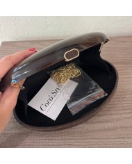 BOLSO EFECTO NÁCAR CHOCO