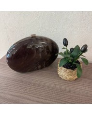 BOLSO EFECTO NÁCAR CHOCO