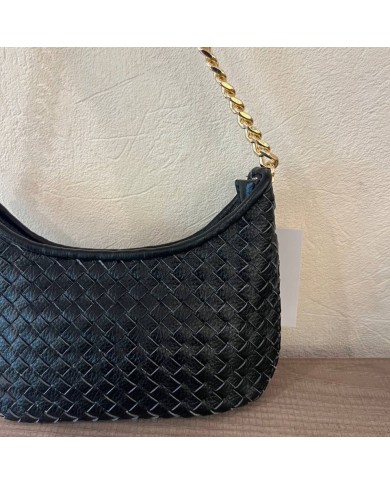BOLSO TRENZADO NEGRO
