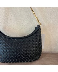 BOLSO TRENZADO NEGRO