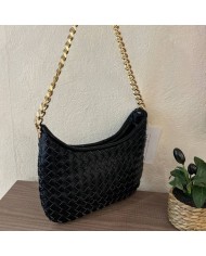 BOLSO TRENZADO NEGRO